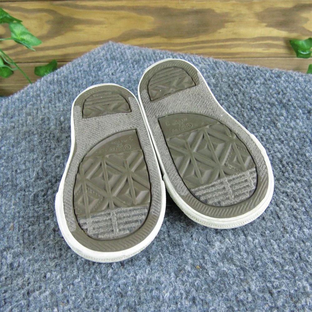 Converse Unisex Sneaker Laceless Sz T 3 Medium‎ Black Fabric Slip On